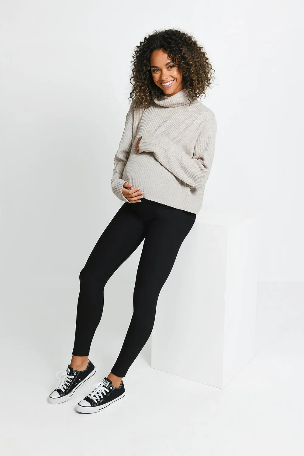 Maternity Winter Everyday Leggings - Black