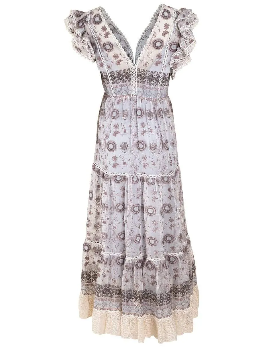 Medallion Embroidery Beah Dress