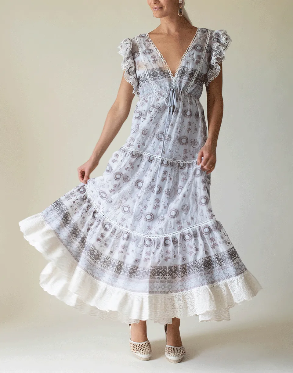 Medallion Embroidery Beah Dress