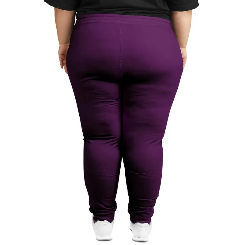 Medium Dark Purple Joggers | Unisex | with PLUS sizes | Medium Dark Pure Purple | C50M100Y0K60