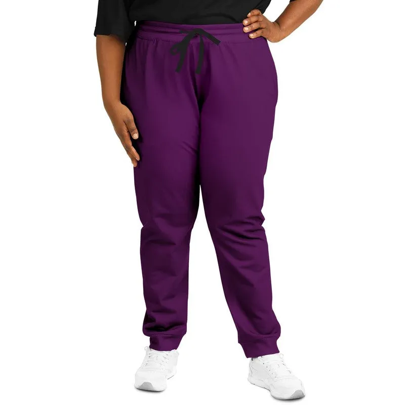 Medium Dark Purple Joggers | Unisex | with PLUS sizes | Medium Dark Pure Purple | C50M100Y0K60