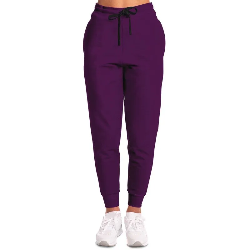 Medium Dark Purple Joggers | Unisex | with PLUS sizes | Medium Dark Pure Purple | C50M100Y0K60