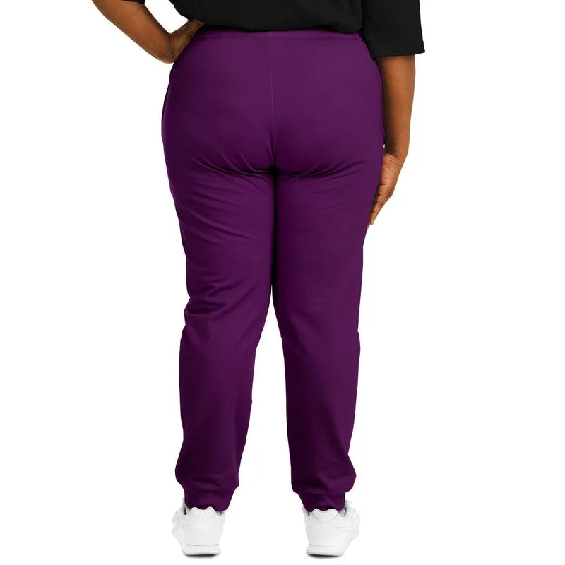 Medium Dark Purple Joggers | Unisex | with PLUS sizes | Medium Dark Pure Purple | C50M100Y0K60