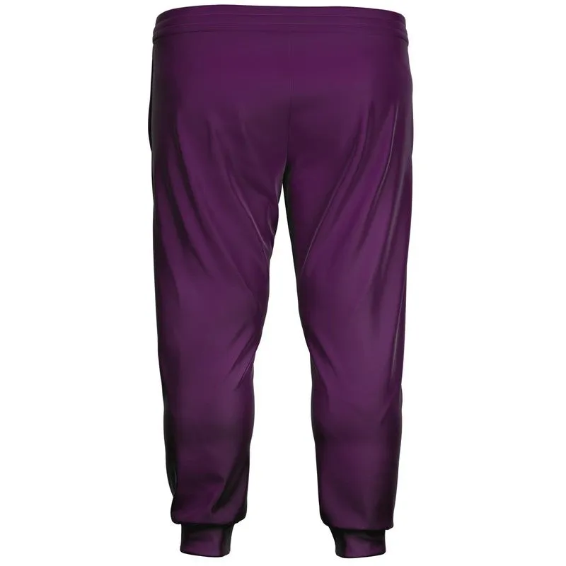 Medium Dark Purple Joggers | Unisex | with PLUS sizes | Medium Dark Pure Purple | C50M100Y0K60