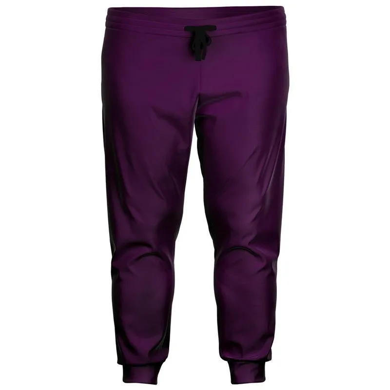 Medium Dark Purple Joggers | Unisex | with PLUS sizes | Medium Dark Pure Purple | C50M100Y0K60