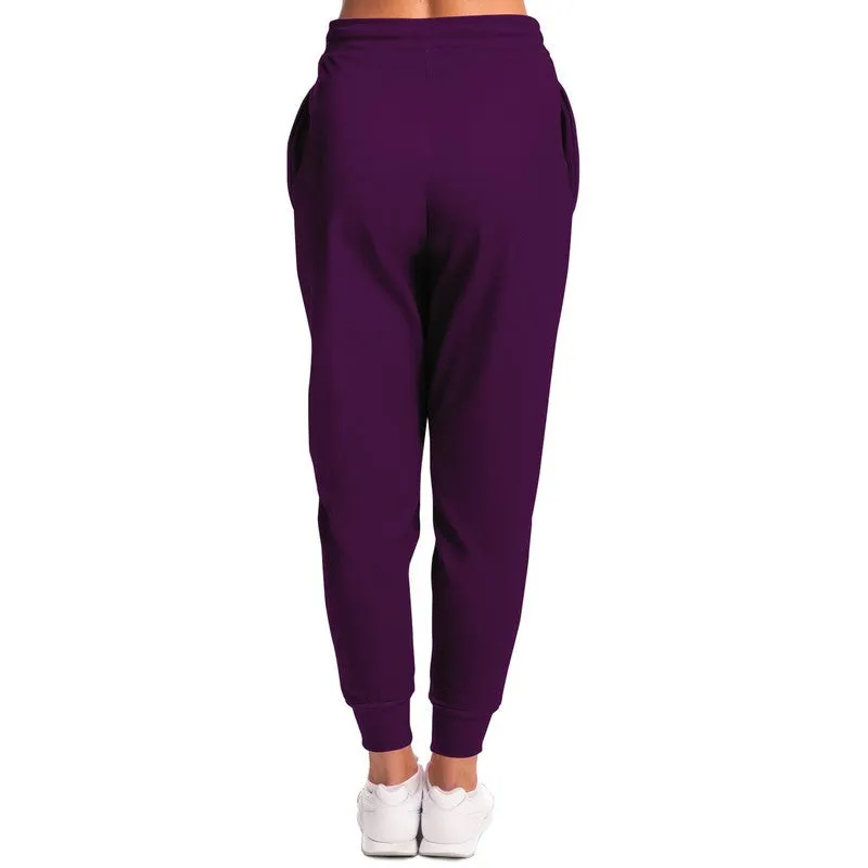 Medium Dark Purple Joggers | Unisex | with PLUS sizes | Medium Dark Pure Purple | C50M100Y0K60