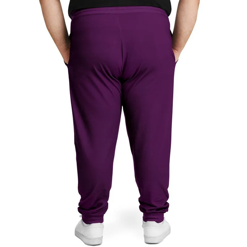 Medium Dark Purple Joggers | Unisex | with PLUS sizes | Medium Dark Pure Purple | C50M100Y0K60