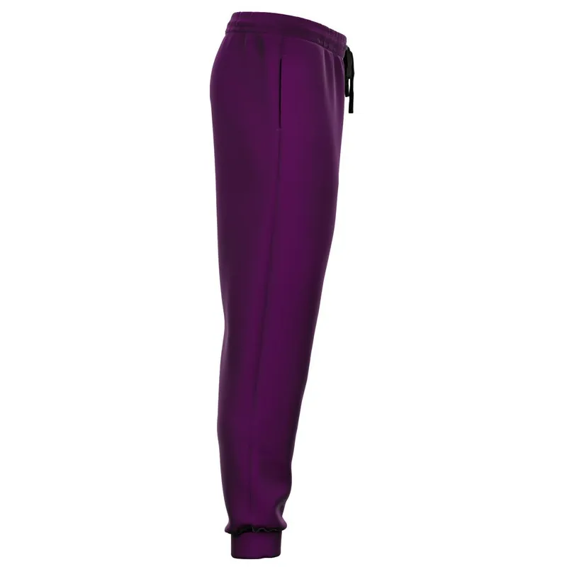 Medium Dark Purple Joggers | Unisex | with PLUS sizes | Medium Dark Pure Purple | C50M100Y0K60