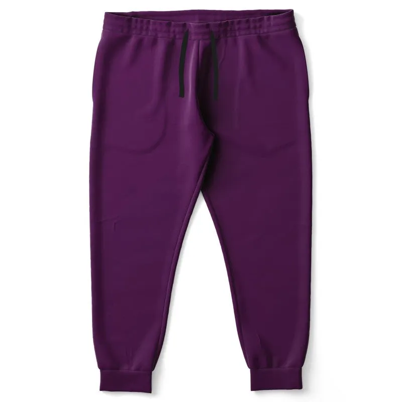 Medium Dark Purple Joggers | Unisex | with PLUS sizes | Medium Dark Pure Purple | C50M100Y0K60