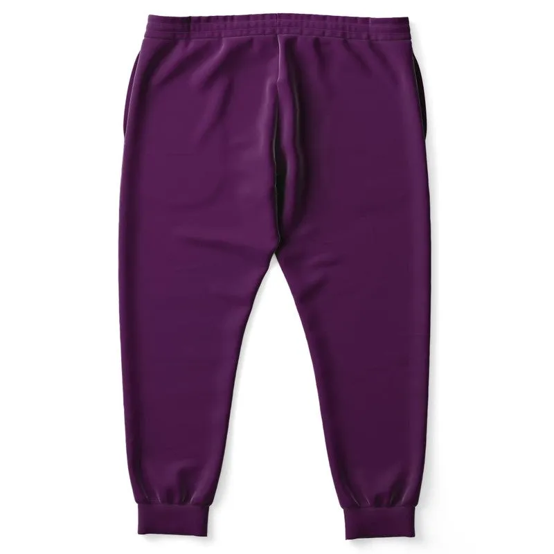 Medium Dark Purple Joggers | Unisex | with PLUS sizes | Medium Dark Pure Purple | C50M100Y0K60