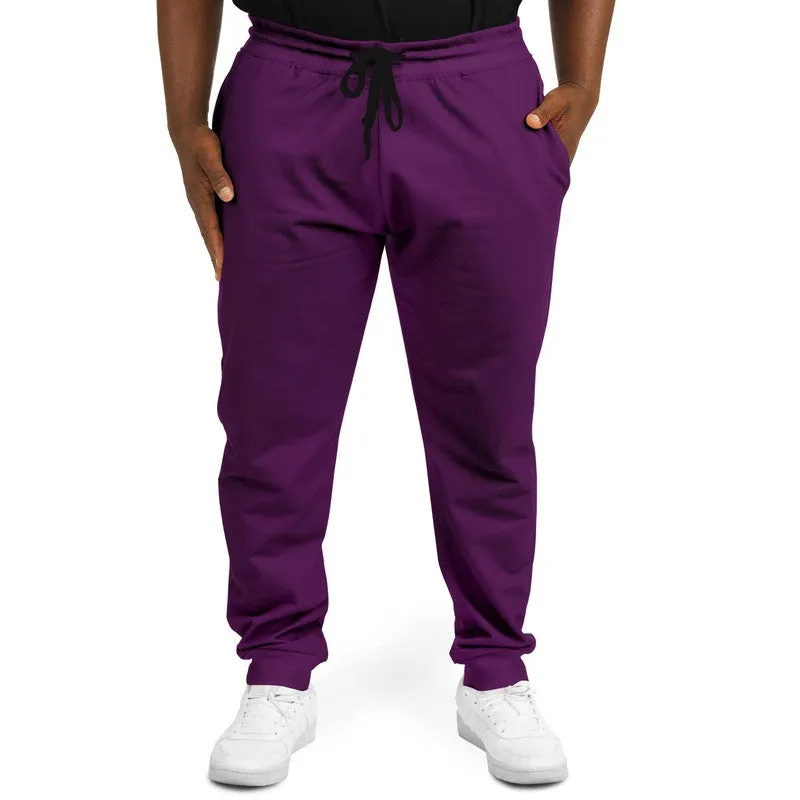 Medium Dark Purple Joggers | Unisex | with PLUS sizes | Medium Dark Pure Purple | C50M100Y0K60