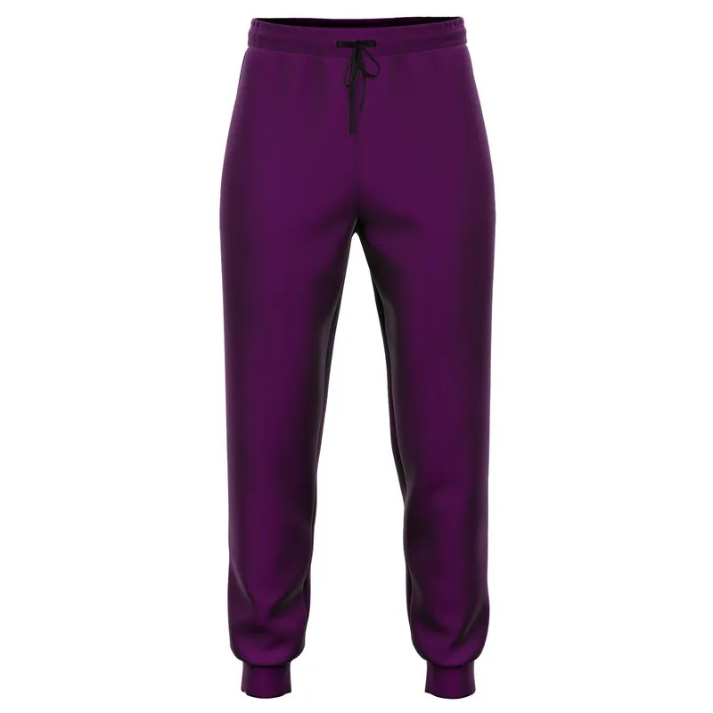 Medium Dark Purple Joggers | Unisex | with PLUS sizes | Medium Dark Pure Purple | C50M100Y0K60