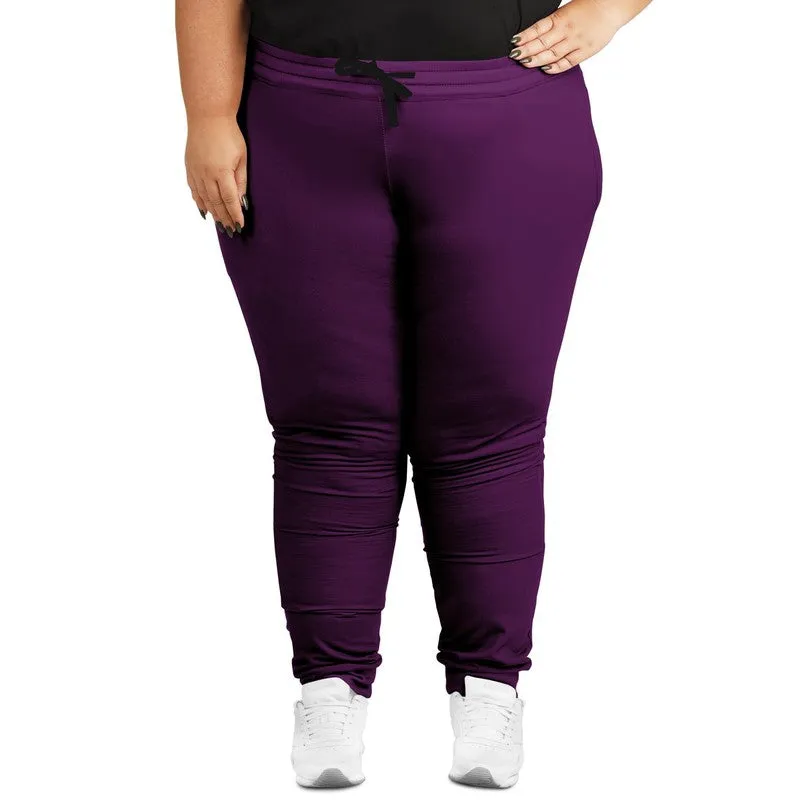 Medium Dark Purple Joggers | Unisex | with PLUS sizes | Medium Dark Pure Purple | C50M100Y0K60