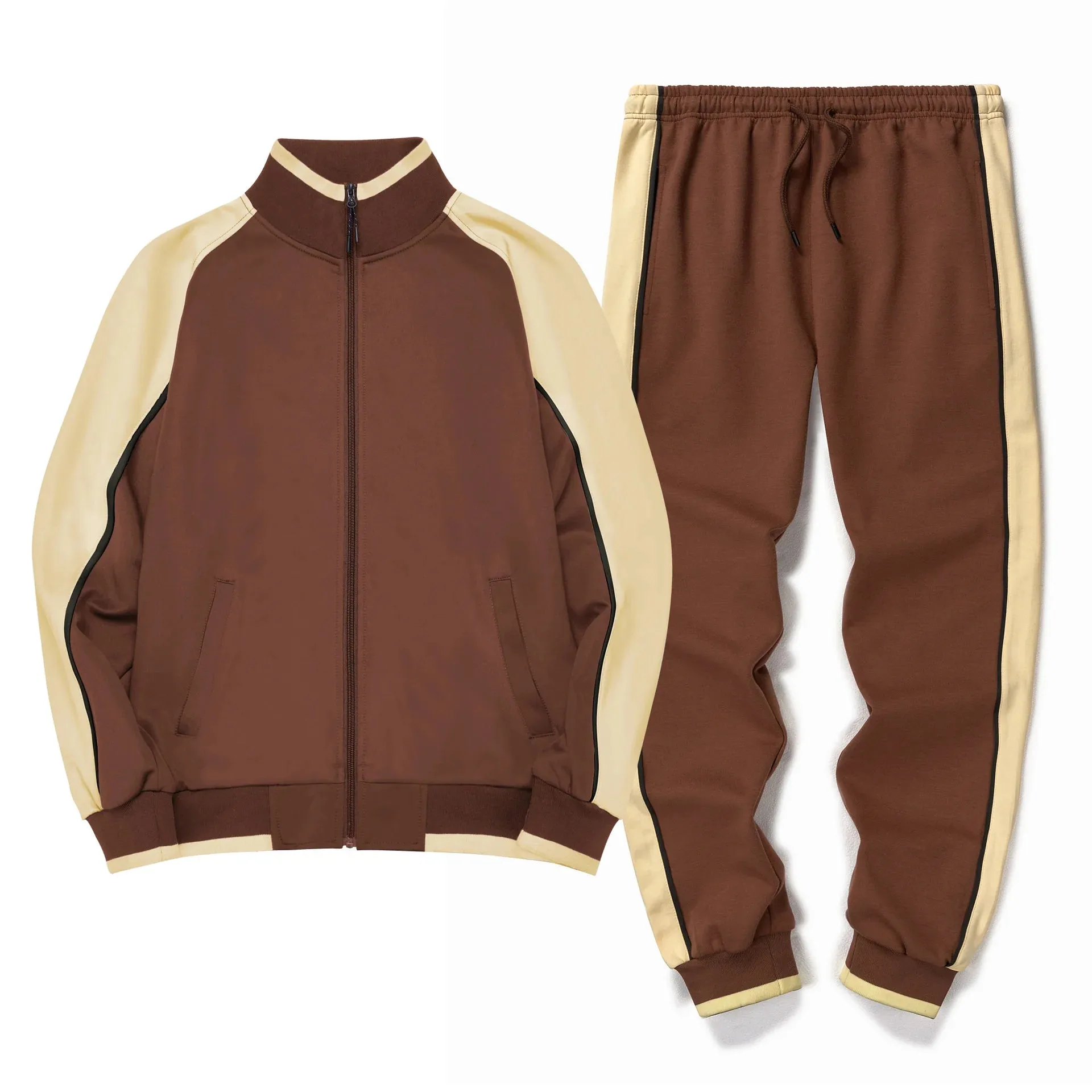 Men's Autumn Cardigan Hoodies Jacket Joggers Two-Piece Set