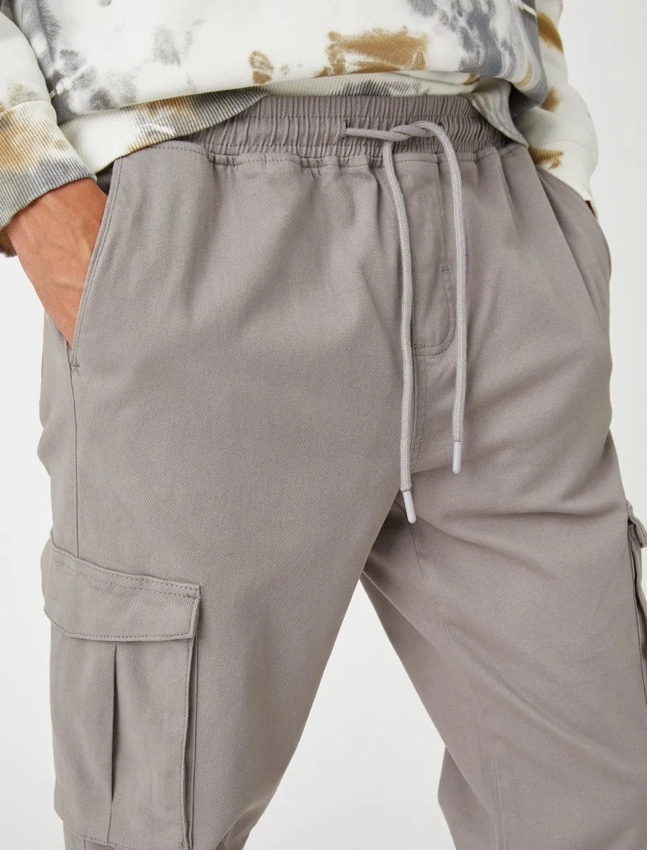 Men's Cargo Joggers Gray