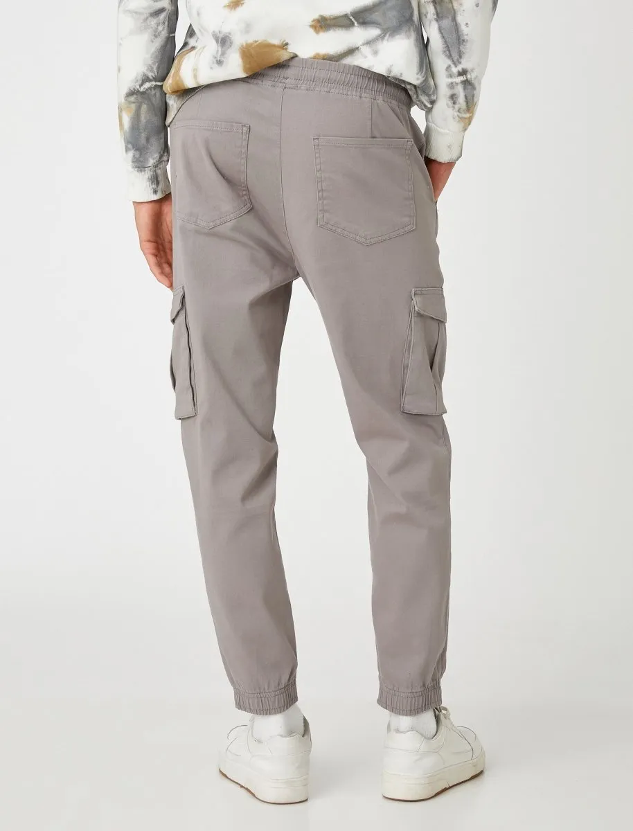 Men's Cargo Joggers Gray