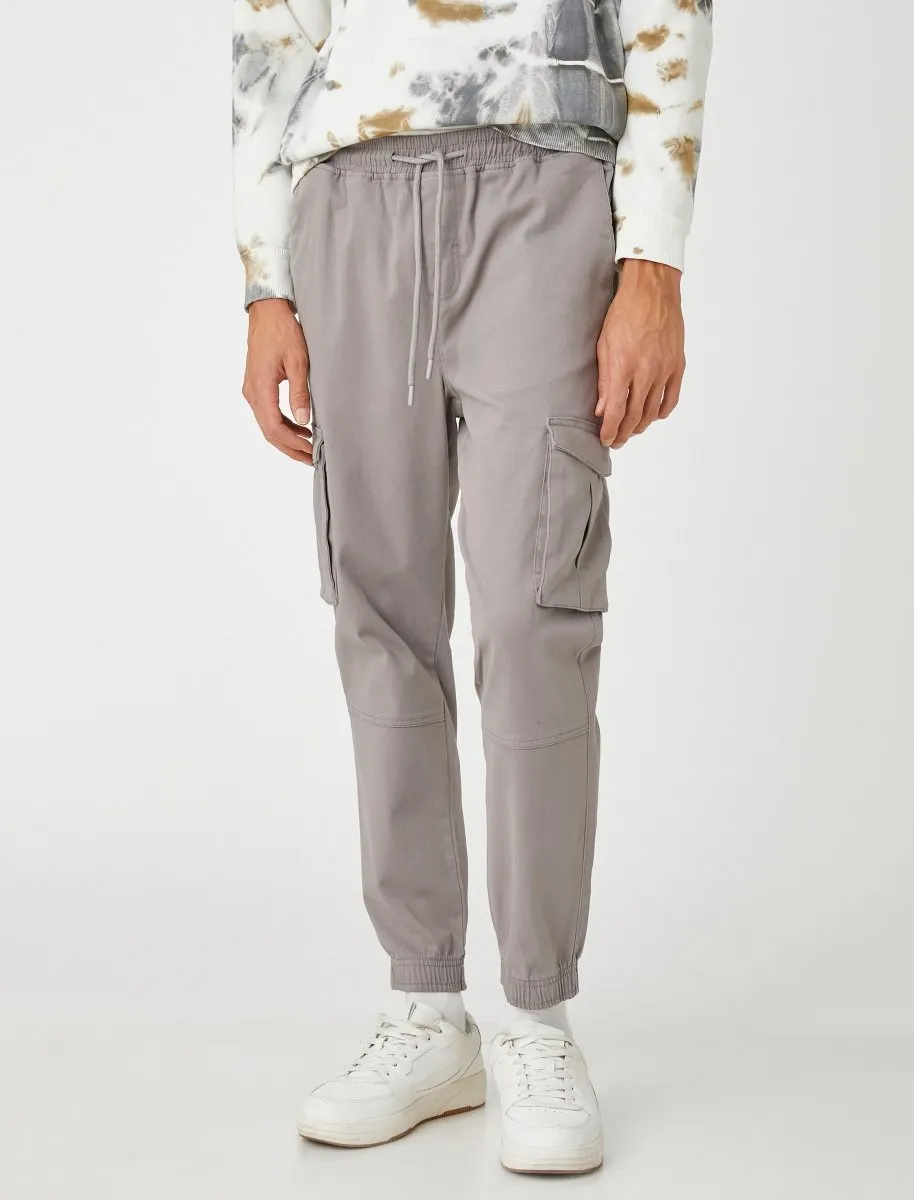 Men's Cargo Joggers Gray