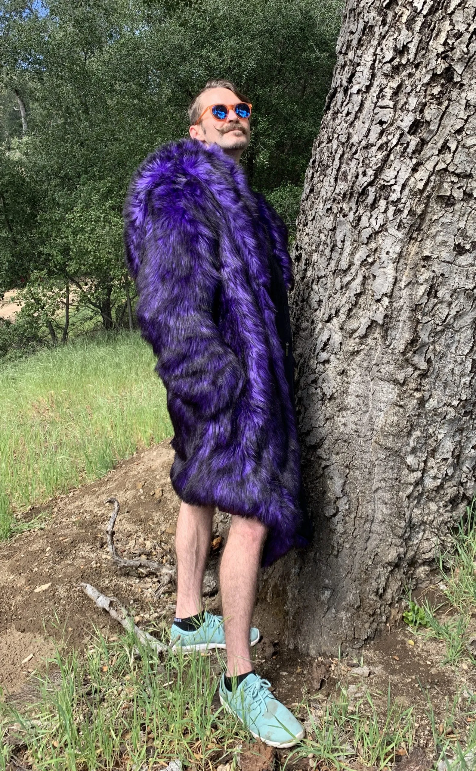 Men's Desert Warrior Coat in "Purple Wolf"