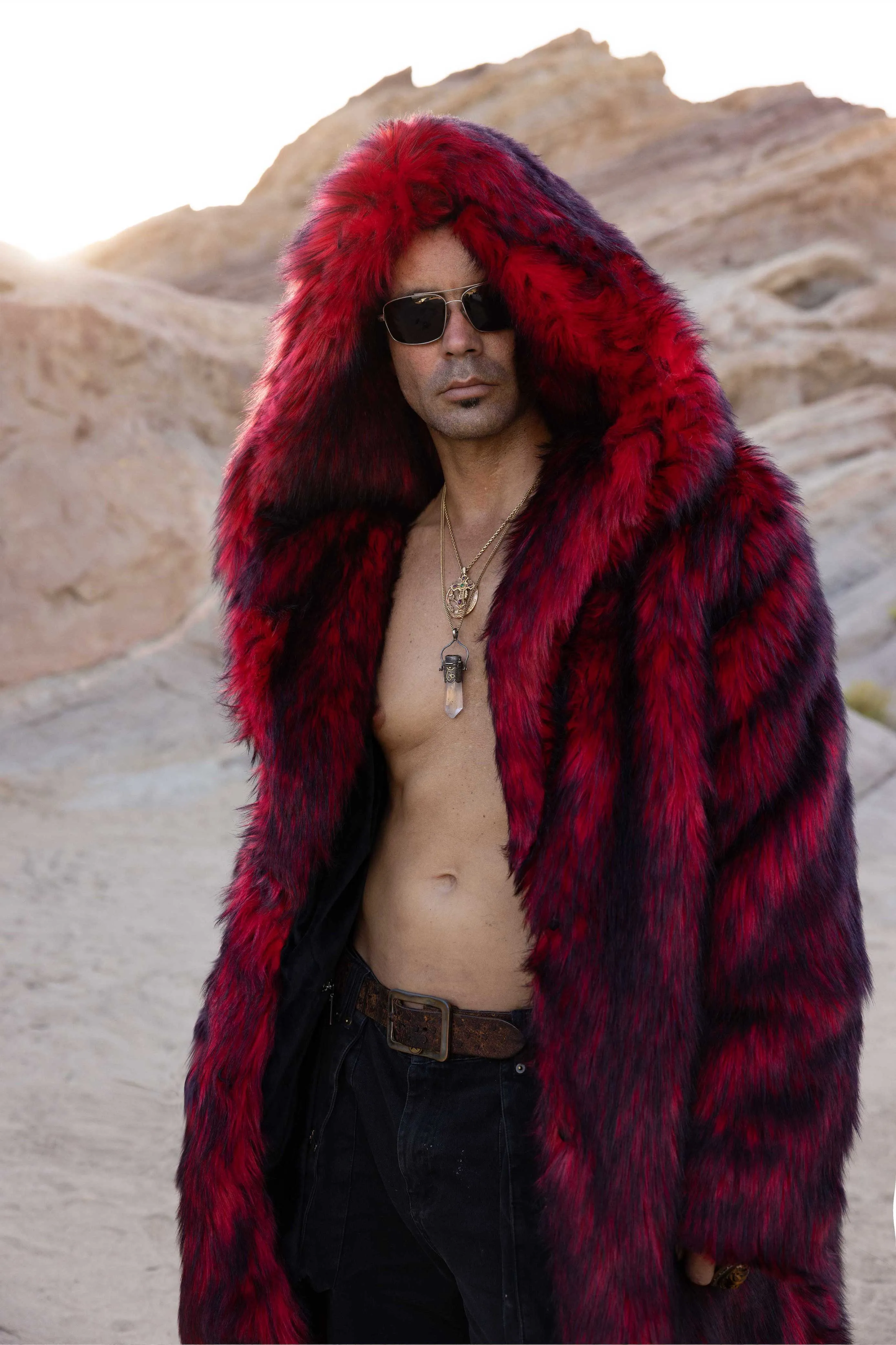 Men's Desert Warrior Coat in "Red Wolf"