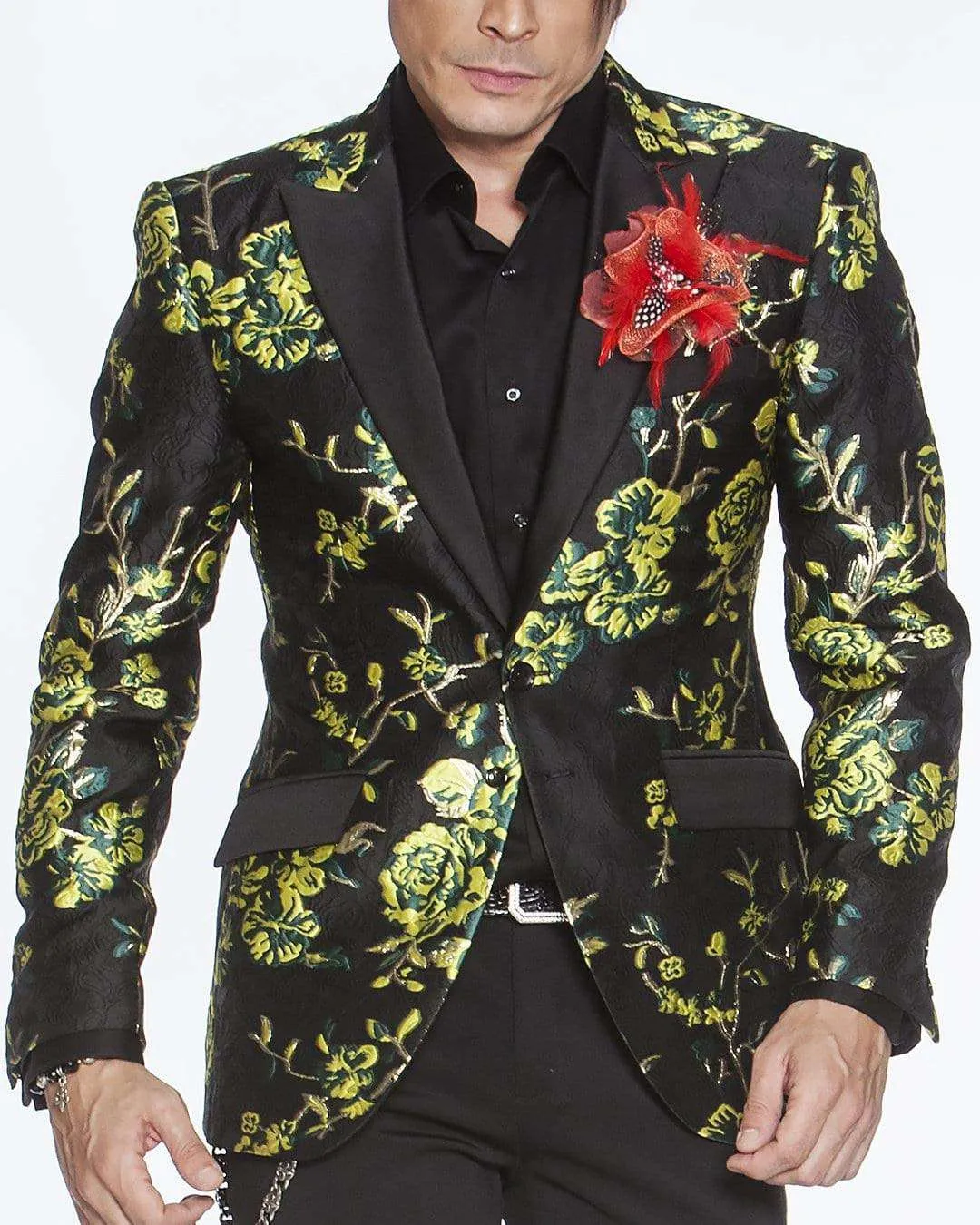 Men's Fashion Lapel Flower- Flower5 Red