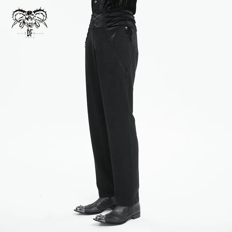 Men's Gothic Strappy High-waisted  Pants