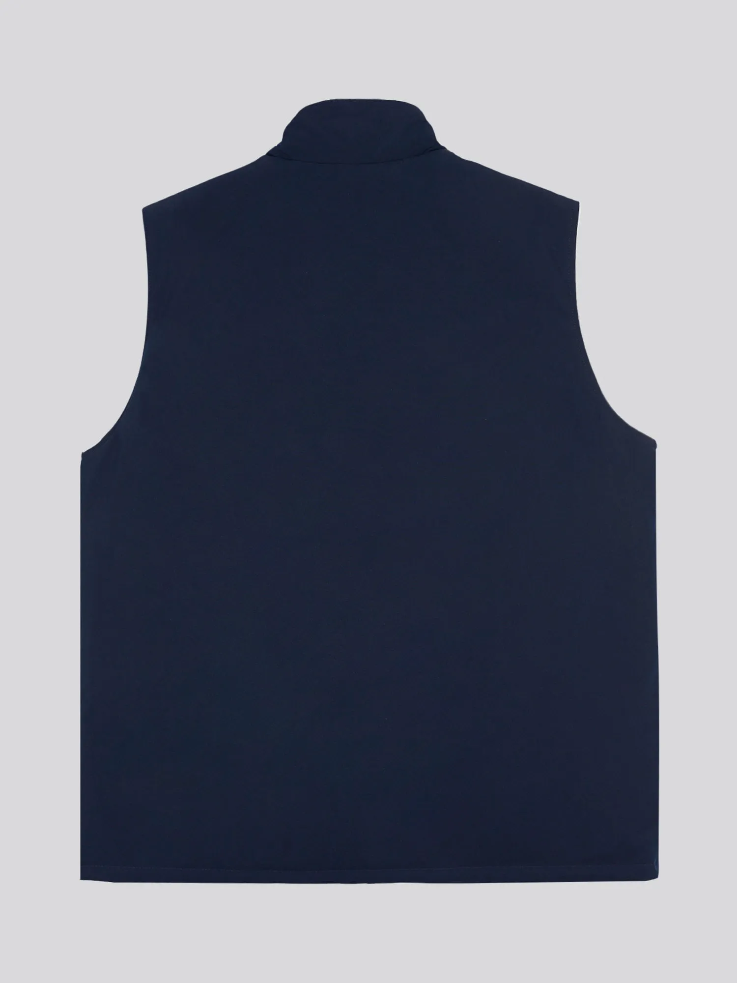 Mens Reversible Clean Front Jersey Lined Gilet in Dark Sapphire Navy / Moonlight Blue DHM