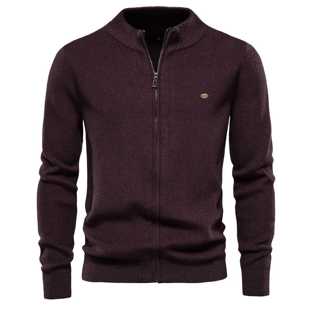 Men's Sweater Zipper Cardigan Tops