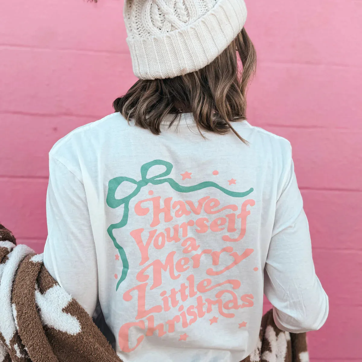 'Merry Little Christmas' Long Sleeve Tee By Prickly Pear