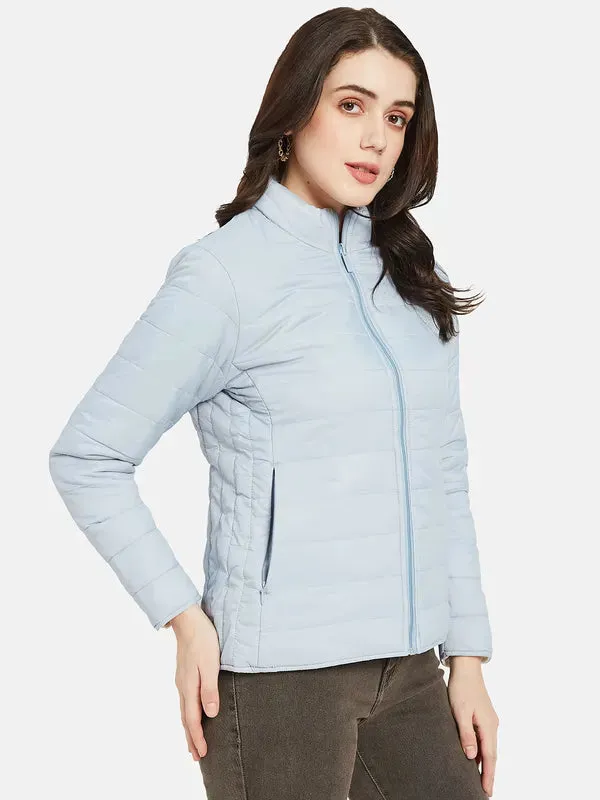 Mettle Women Blue Puffer Jacket