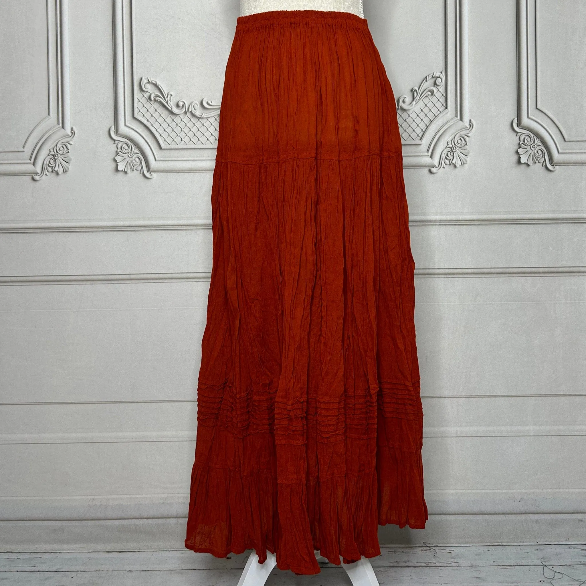 Mexican Gauze Skirt - Burnt Orange