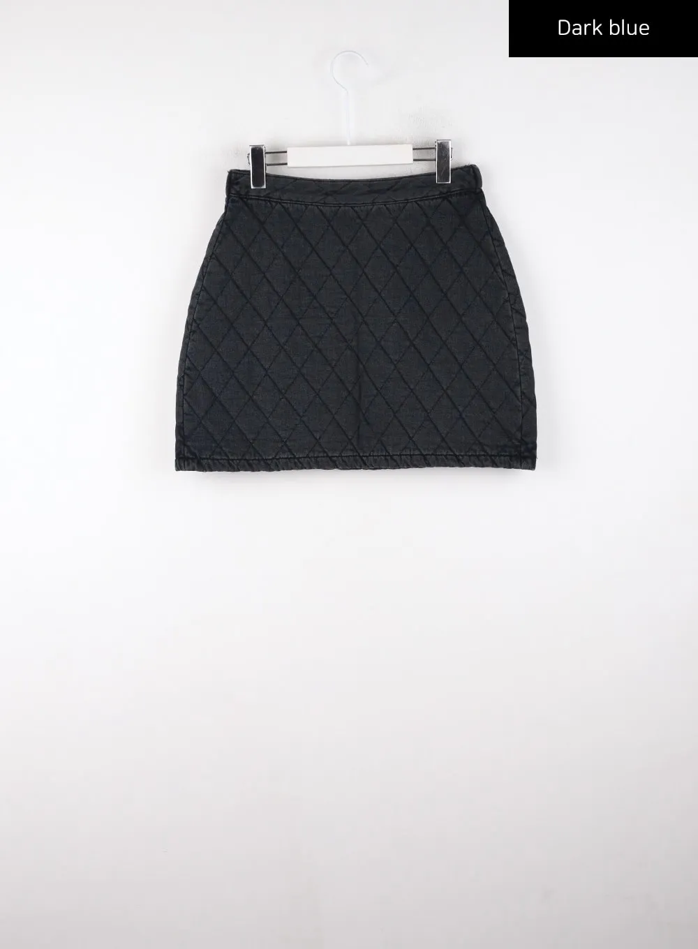 Mid Waist Quilted Geometric Mini Skirt CD328