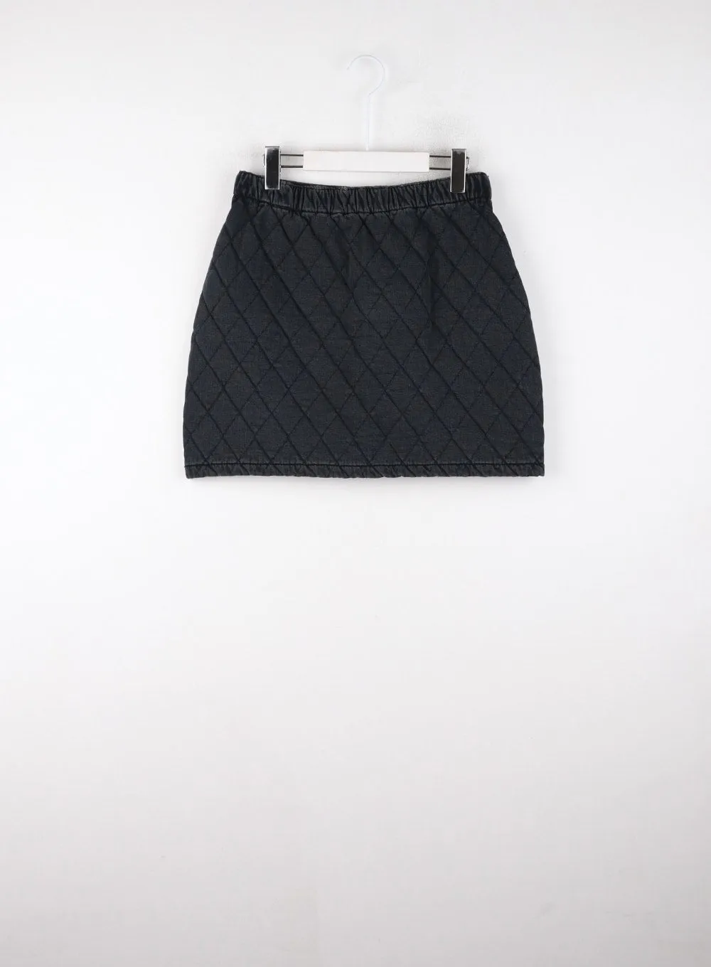 Mid Waist Quilted Geometric Mini Skirt CD328