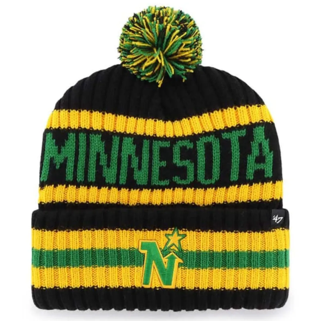 Minnesota North Stars '47 Brand Black Bering Cuff Knit Hat