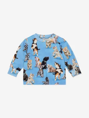 Molo Baby Boys Animal Print T-Shirt in Blue