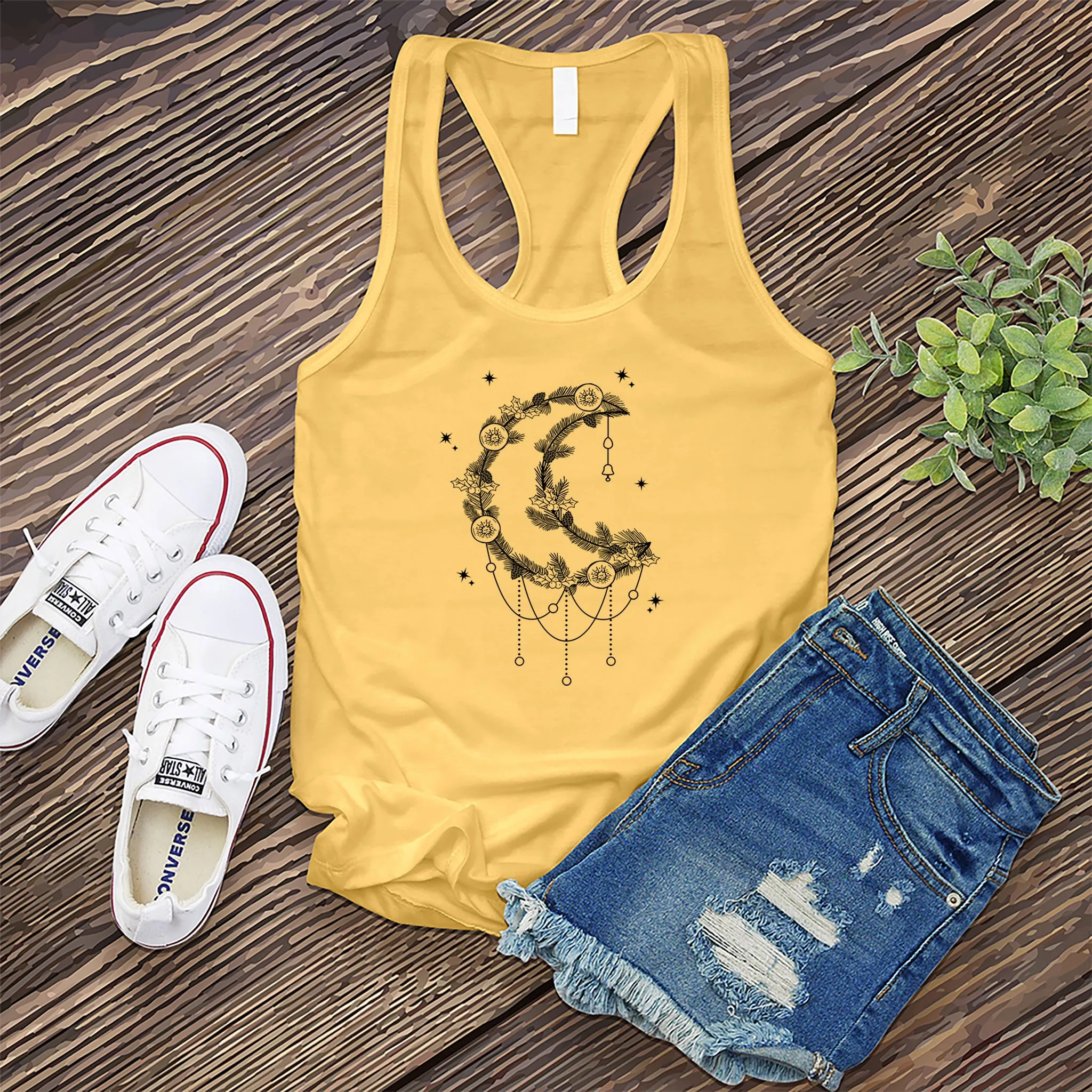 Moonlight Winter Wreath Women's Tank Top