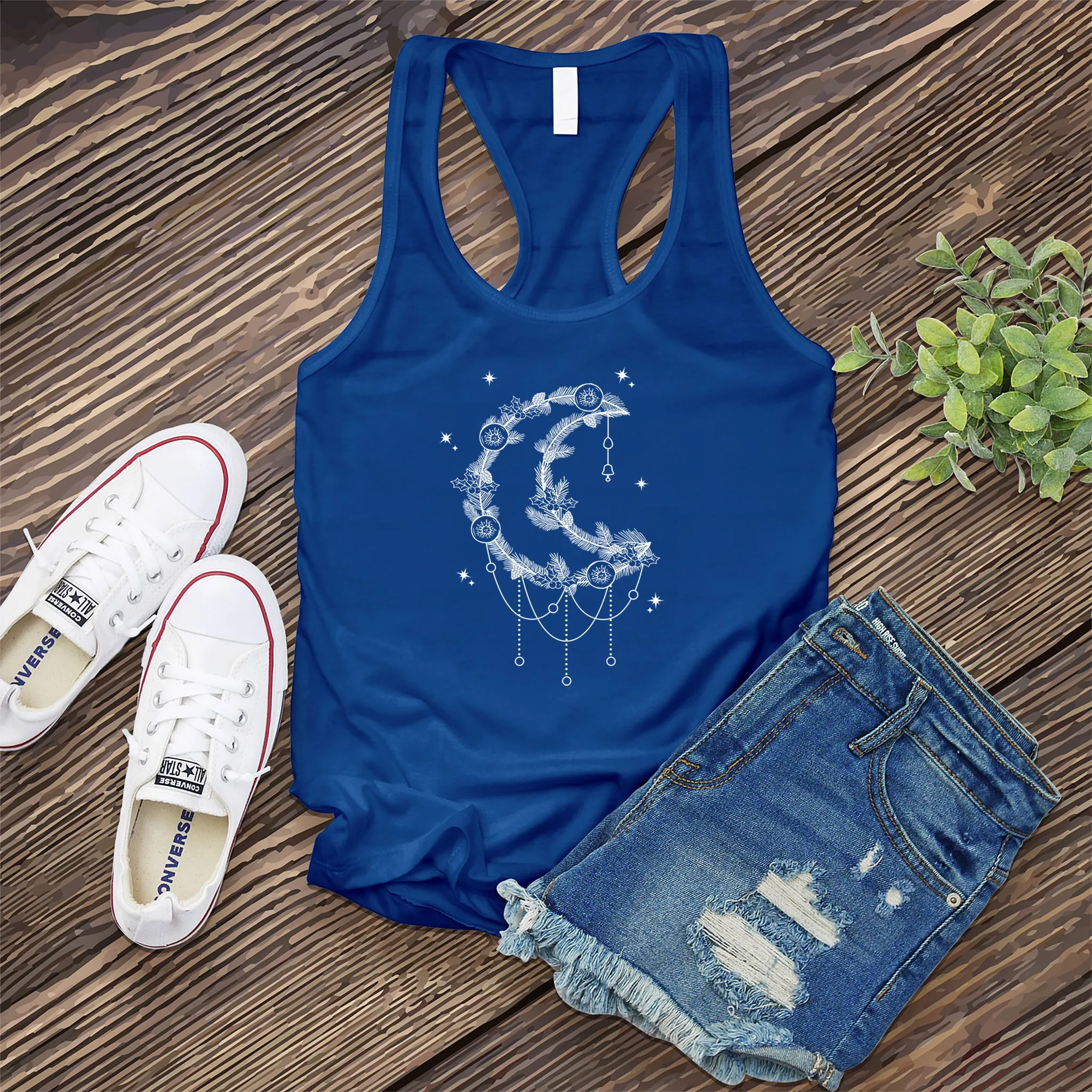 Moonlight Winter Wreath Women's Tank Top