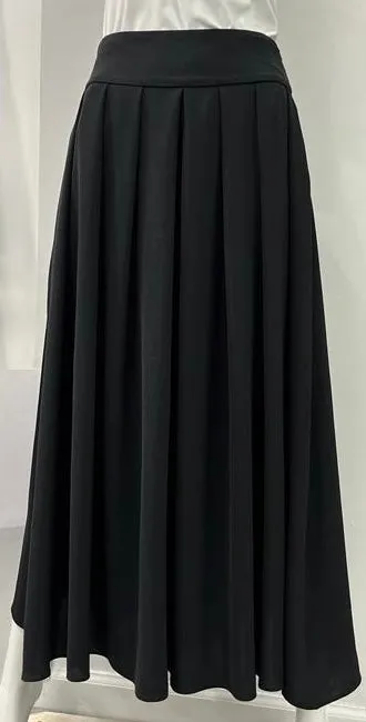 MORCEL MOSSIMO BOX PLEATED SKIRT-MIDI BLACK