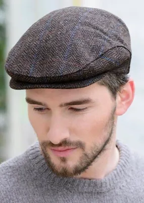 Mucros Trinity Cap | Brown Herringbone