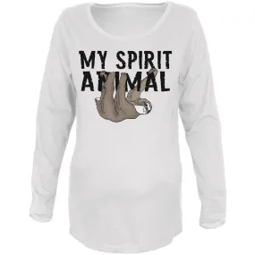 My Spirit Animal Sloth Maternity Soft Long Sleeve T Shirt