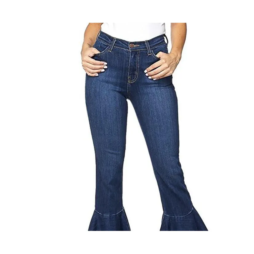 Nine-Point Tassel Broad Legs Trim Thin Jeans