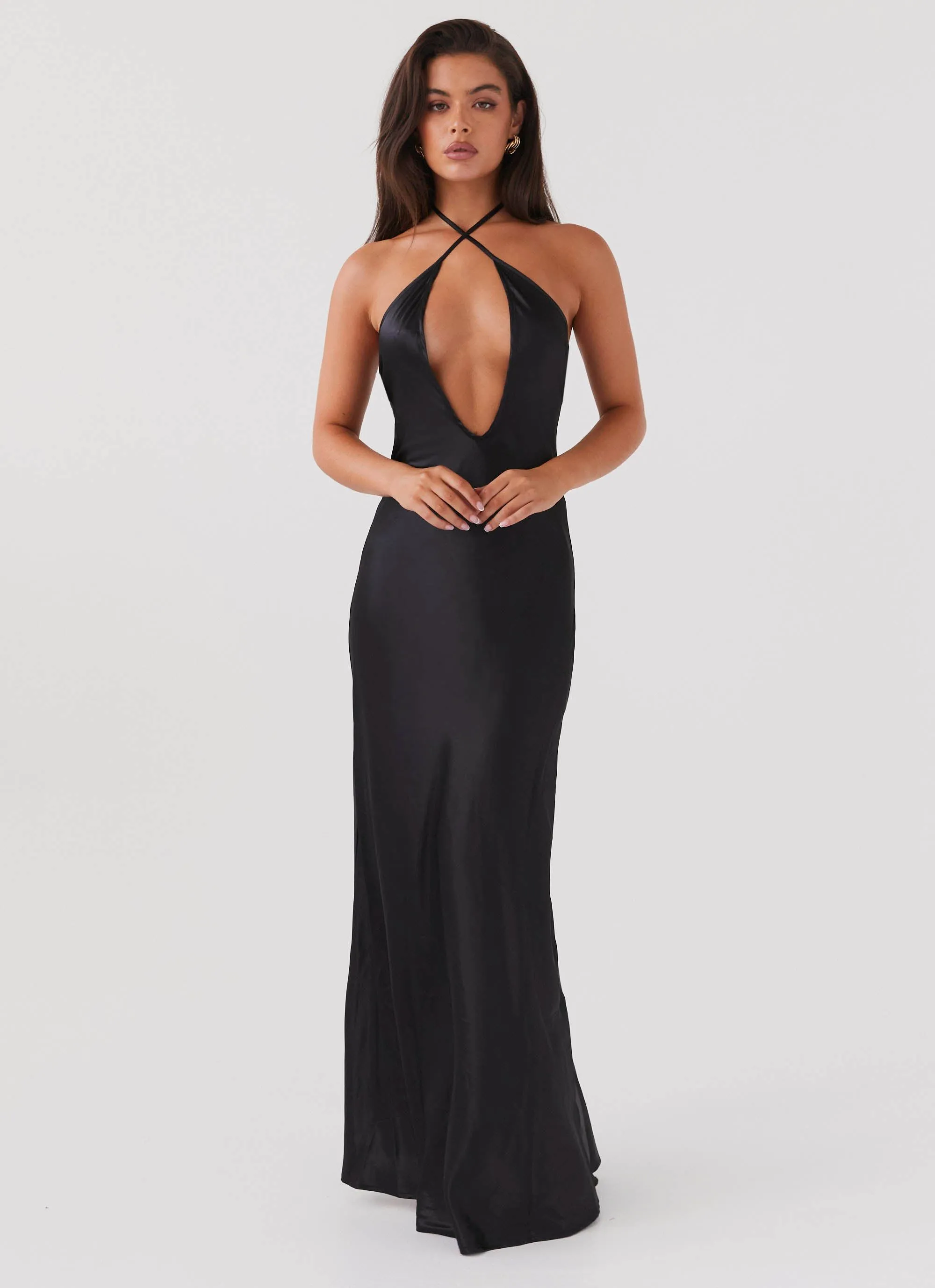 Noir Symphony Maxi Dress - Black