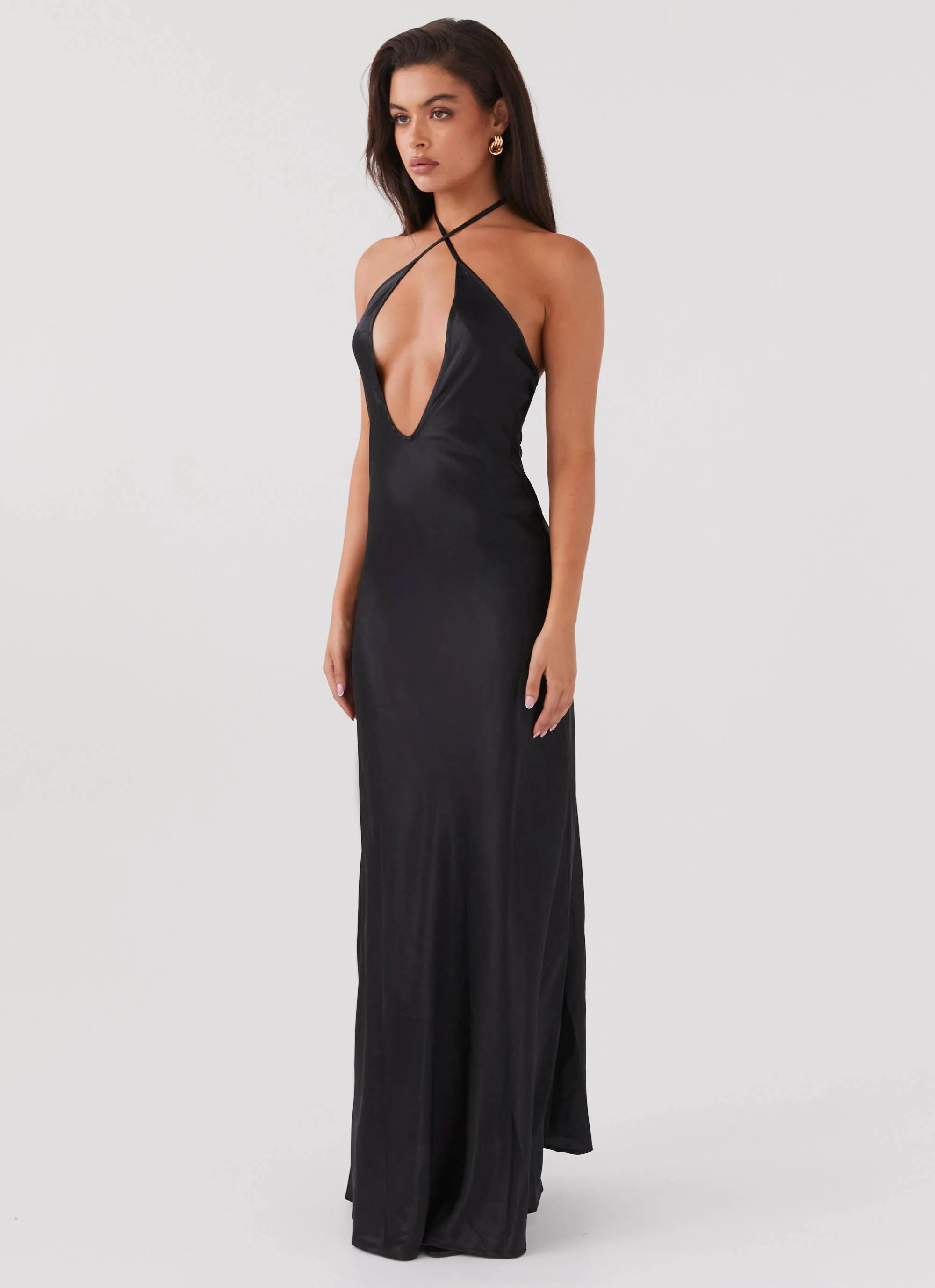 Noir Symphony Maxi Dress - Black