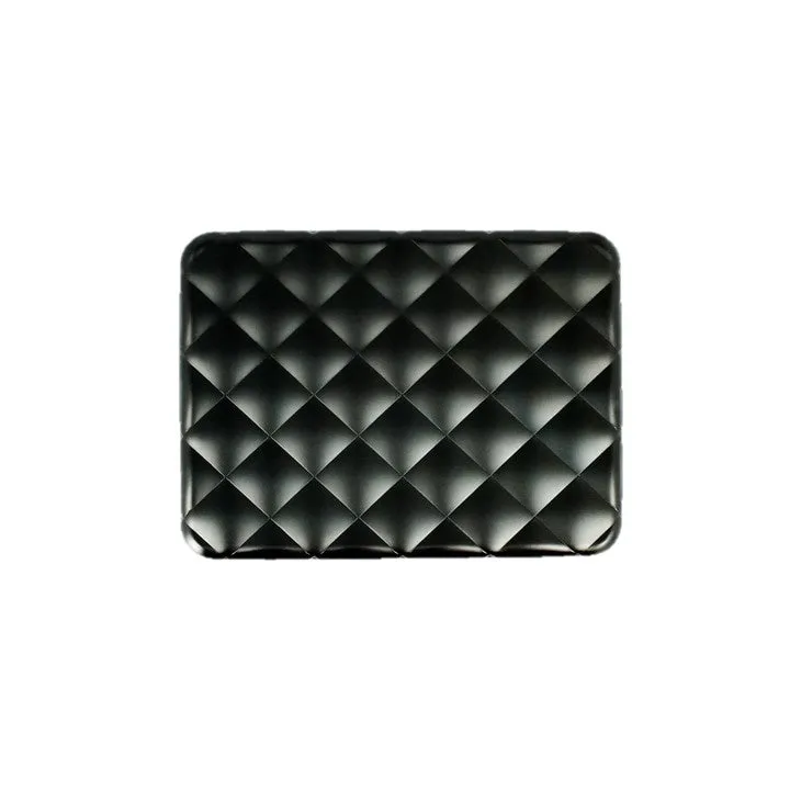 Ogon Wallet Zipper Passport Size Quilted Alu Black