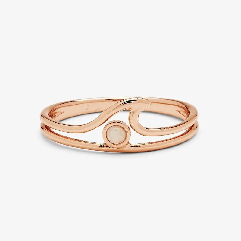 Opal Wave Ring Rose Gold