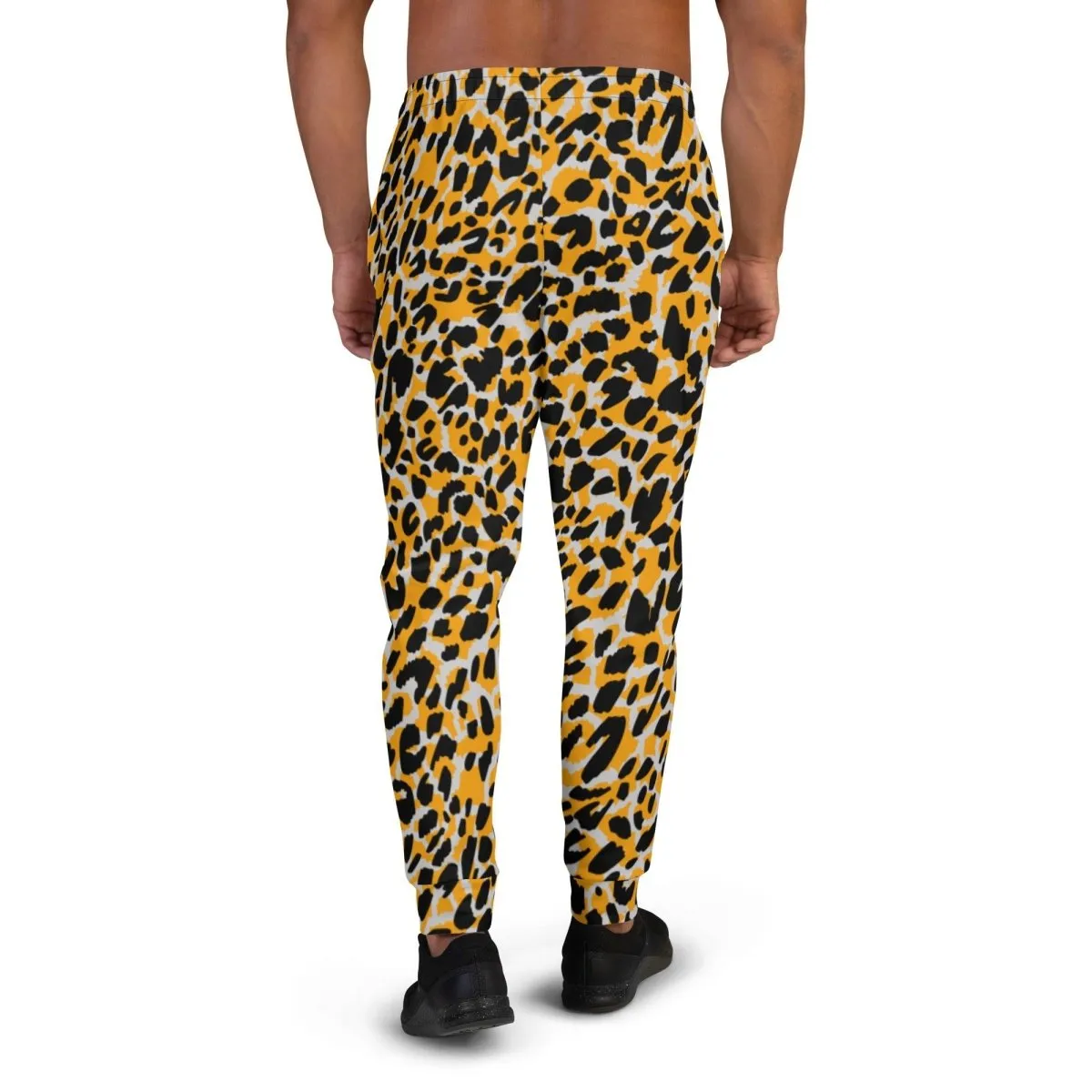 Orange Animal Print Men's Street Joggers