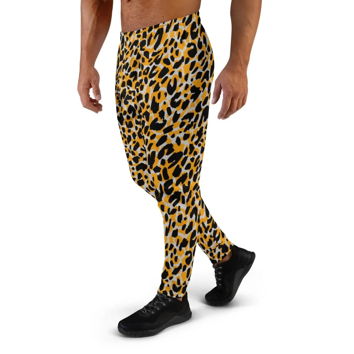 Orange Animal Print Men's Street Joggers