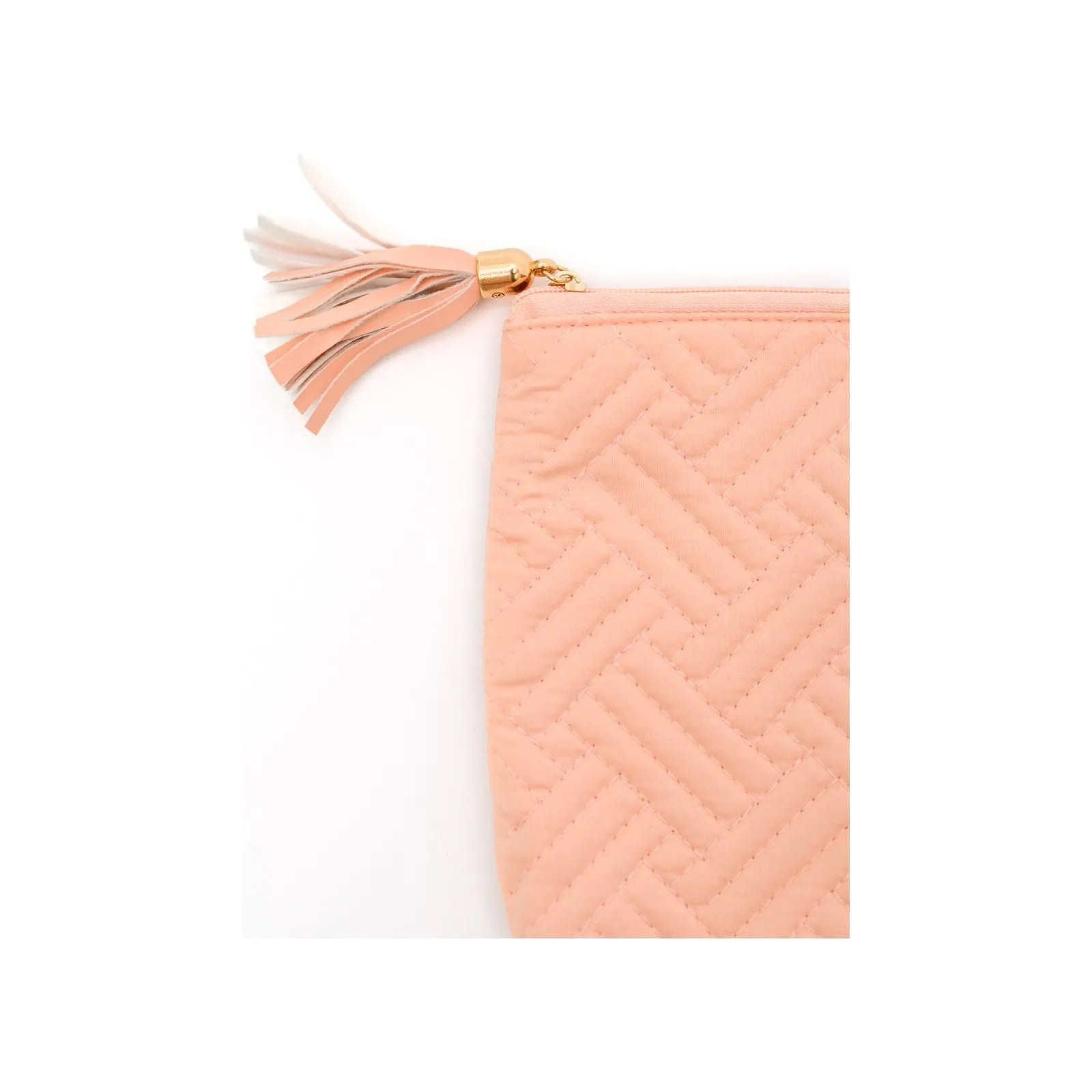 Pamela Pink Quilted Travel Zip Pouch