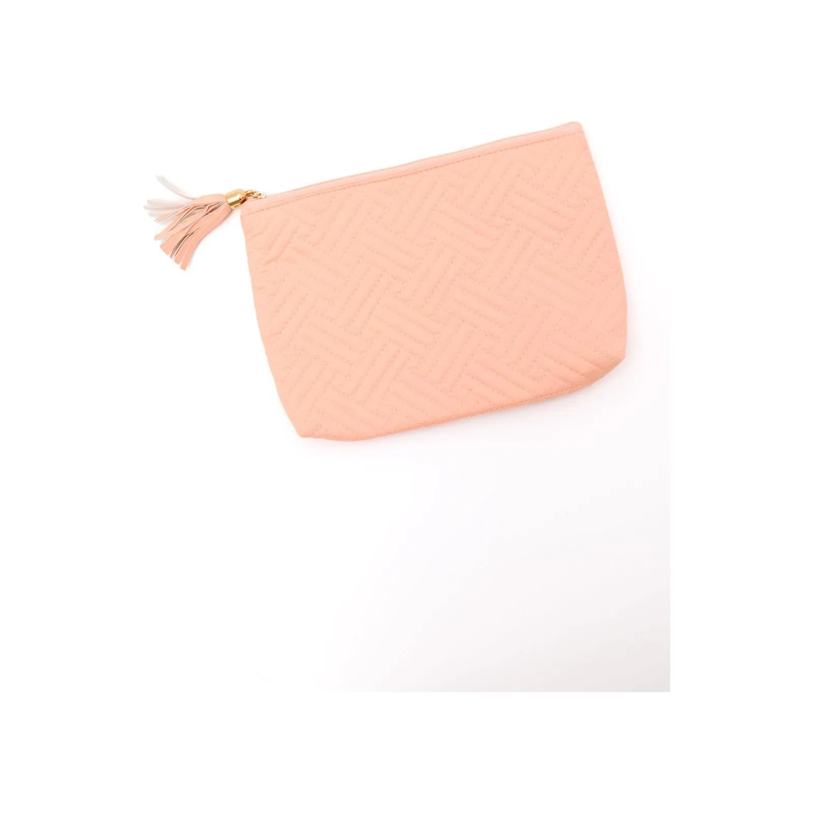 Pamela Pink Quilted Travel Zip Pouch