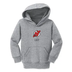 Personalized New Jersey Devils Toddler Pullover Hooded Sweatshirt