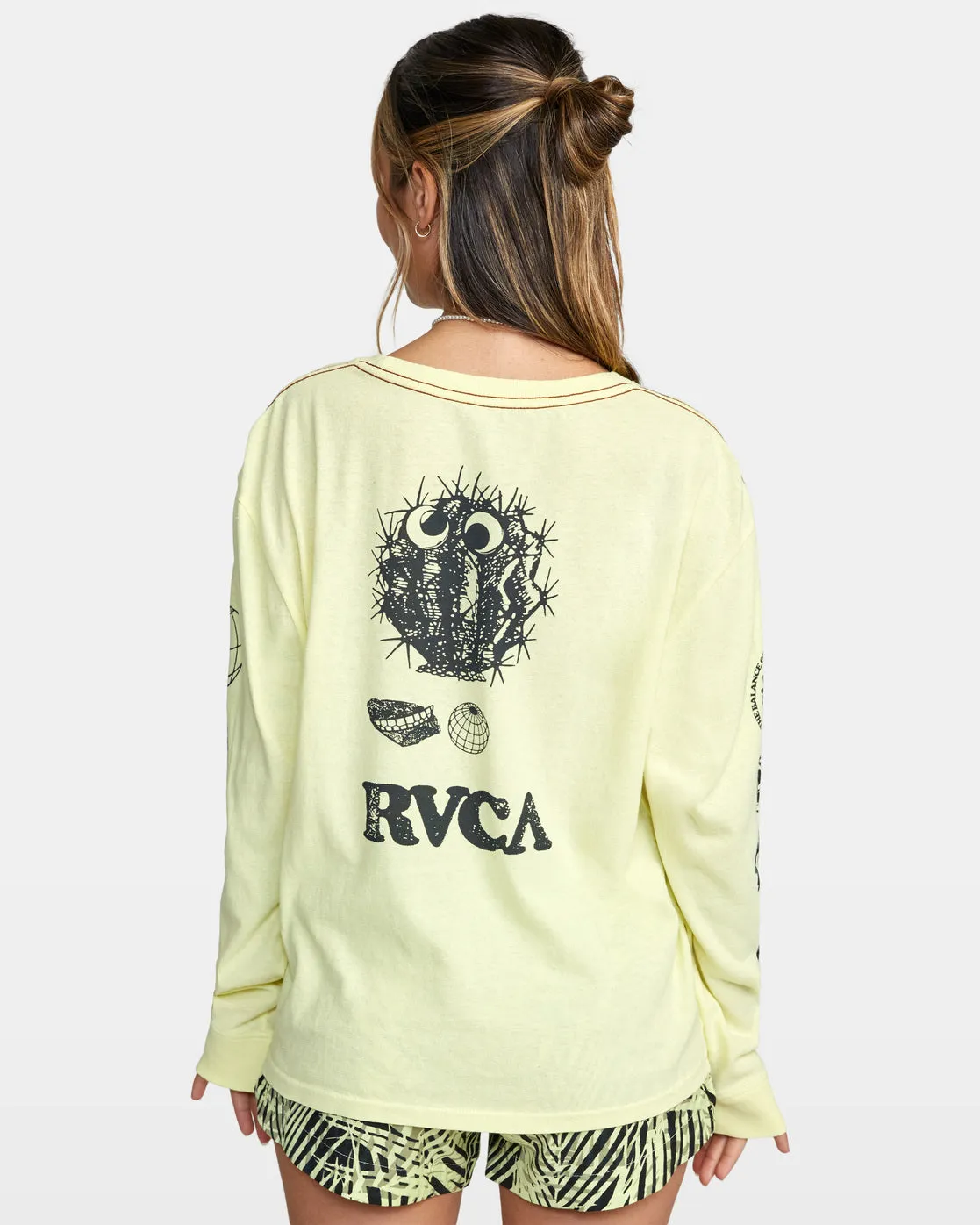 Pet Cactus Long Sleeve Tee - Dusty Yellow